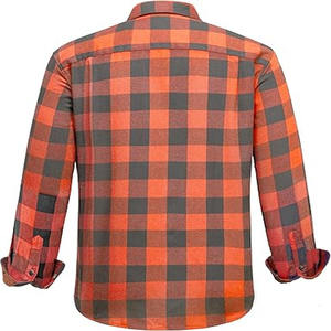 Camisa de Franela a Cuadros Buffalo de Manga Larga para Hombre al por Mayor con Bolsillo Sólido en Contraste, Puños Interiores de Pana y Forro de Pata de Gallo, Casual para el Trabajo - Product Image 3