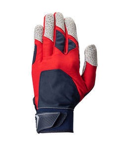 <b>Red</b> Batting Glove With Padded Knit <b>Fabric</b> Hook And Loop Closure For Training Unisex Adult Right Hand - Product Image 4