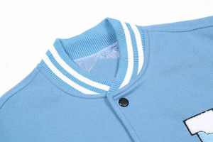 2026 OEM Personnalisé Deux Couleurs Blousons Homme en Cuir avec Patchs Brodés en Chenille Style Streetwear Letterman Varsity - Product Image 5