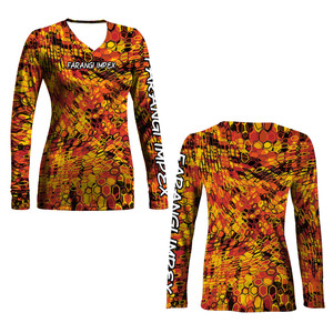Technologie de refroidissement personnalisée, vêtements de sport actifs pour l'extérieur, fabrication directe, chemise de pêche à manches longues pour femmes, camouflage, anti-UV, jersey - Product Image 2