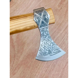 Burraq 16" Custom Handmade Carbon Steel Rosewood Handle Tomahawk Splitting <b>Axe</b> DIY Industrial Outdoor Father's Day Gift - Product Image 4