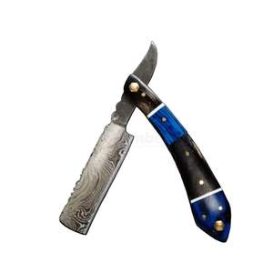 Navaja de afeitar clásica con mango de palisandro, calidad profesional, para hombres, para el cuidado de la barba y un afeitado facial suave. - Product Image 3