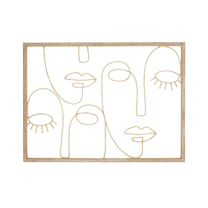 Decoración de pared con rostros abstractos de ratán natural Handwicker, arte decorativo rústico para pared, precio al por mayor desde Vietnam - Product Image 1