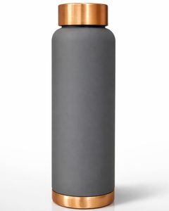 ขวดน้ำทองแดงแท้ พิมพ์ลายดอกไม้เคลือบเงา พกพาสะดวก พร้อมฝาปิด - Product Image 6