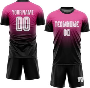 Ensemble d'uniformes de football respirants 100 % polyester de haute qualité pour marques de vêtements de sport, design moderne, noms d'équipe personnalisés par transfert thermique - Product Image 1