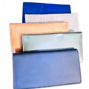 Long Vertical Checkbook <b>Wallet</b> <b>Men</b> Genuine <b>Leather</b> Multi Card Slots Clear ID Window Cash Compartment Premium Daily Travel Pocket - Product Image 3