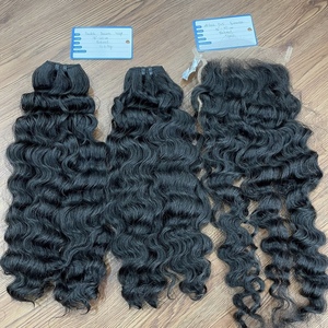 Extensions de cheveux bouclés birmanes Steam, pointes épaisses, couleur noir naturel, extensions de cheveux humains vietnamiens, plusieurs longueurs, prêtes à être expédiées - Product Image 1
