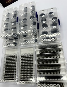 Private Label 5D <b>Wet</b> <b>Look</b> Eyelash Extensions Premade Angel <b>Lash</b> Tray Closed Fan Spikes Customizable Made Korean PBT - Product Image 2