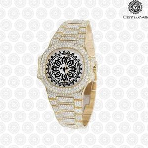 Reloj de Lujo Charm Jewells de Acero Inoxidable, Esfera de 40 mm, Correa de 20 mm, Movimiento Mecánico Analógico, Caja con Botón de Presión, Cierre Oculto, Unisex - Product Image 4
