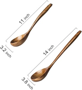 Cuillère à thé en bois écologique, cuillère à café, à thé et à sucre en bois naturel, outil de cuisine réutilisable - Product Image 5