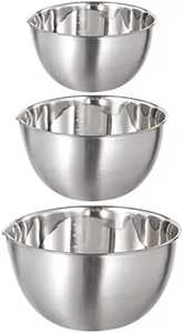 Stackable Hammered Stainless Steel Mixing Bowl Set Round Silver Metal <b>Salad</b> Soup Basin Commercial Kitchen Baking Tableware - Product Image 6