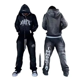 Men Women Custom Tracksuit Sportswear Set Wholesale Manufacturer OEM ODM Private Label Gym Training Jogging Athletic Wear Custom - Product Image 2