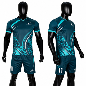 Conjunto de camiseta de fútbol personalizada OEM para hombre, sublimación, secado rápido, uniforme de manga corta para adultos - Product Image 3