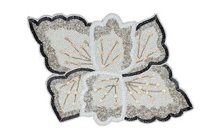 Luxury Embroidered Floral <b>Table</b> <b>Runner</b> Silver Beaded Wedding Decor Washable - Product Image 4