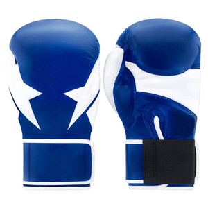 Guantes de Boxeo Xypex Corporation Azules de PU con Diseño de Estrella Blanca, Cierre de Velcro, Agarre Firme, Transpirables, Dedos Completos, para Adultos Unisex - Product Image 6