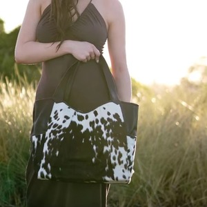 Authentic Hair On Hide Leather <b>Tote</b> <b>Bag</b> <b>Vintage</b> Large Capacity Shoulder <b>Bag</b> Lightweight Genuine Leather <b>Bag</b> - Product Image 4