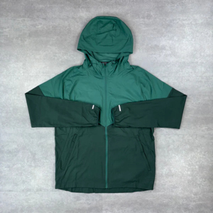 Ensemble de survêtement pour homme, coupe-vent 2 pièces personnalisé, short et veste à capuche, fermeture éclair réfléchissante, nylon, streetwear - Product Image 5