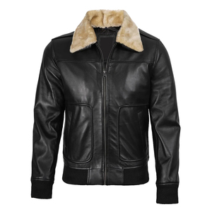 Chaqueta de Cuero para Hombre de Alta Calidad, Chaqueta de Invierno Clásica, Abrigo de Cuero Duradero, Servicio OEM ODM, Proveedor Mayorista - Product Image 1