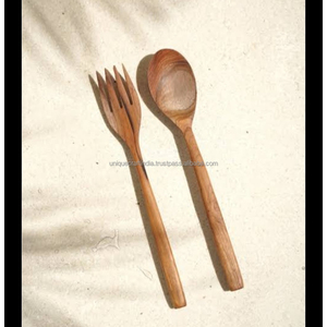 Ensemble de cuillères de table en bois de bambou EcoCraft | Cuillère naturelle légère pour une cuisine saine, mélange de salades et collections de cuisine écologique - Product Image 4