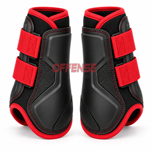 Botas de cepillado para caballos fiables con cierres de gancho seguros, acolchado suave y construcción duradera para caballos activos durante el entrenamiento. - Product Image 4