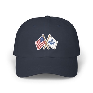 Casquette de baseball Master Mason Blue Lodge - Coton, différentes couleurs, drapeaux croisés - Product Image 5
