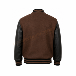 Chaquetas Varsity Letterman de Talla Personalizada, Cuerpo de Lana, Mangas de Cuero Genuino, Ropa de Invierno, Chaqueta Varsity para Hombre Elegante y con Estilo - Product Image 2