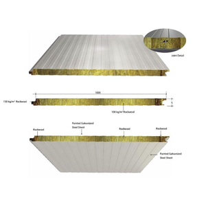 Panneau sandwich en polyuréthane ignifuge, panneau d'isolation rigide, revêtement mural et de toiture pour usage industriel et en laboratoire - Product Image 4