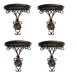 Estantes de Pared Aqdus Saleem MG-IL05, Forjados a Mano en Hierro y Madera de Mango, Ecológicos, Duraderos y Ligeros |   Decoración Industrial Estilo Steampunk - Product Image 1