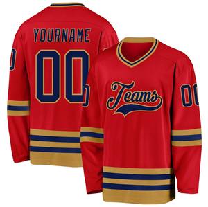 Maillot de hockey sur glace de qualité supérieure, nom et numéro personnalisés, logo (transfert thermique/broderie/impression numérique), 100% polyester - Product Image 3