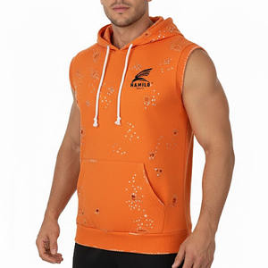 Sudadera sin Mangas Ligera de Diseño Moderno para Hombre, Estilo Musculoso, de Algodón Mezclado, Superventas - Product Image 1