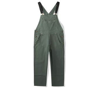 Salopette en jean personnalisée, style vintage délavé, décontractée, streetwear, utilitaire, durable, pour homme, vente en gros - Product Image 3