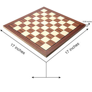 Tablero de Ajedrez de Madera de Alta Calidad de 17 Pulgadas, Juego de Ajedrez de Madera Cuadrado Plano, Venta al por Mayor, Logotipo Personalizado, Tablero de Ajedrez Profesional para Torneos - Product Image 2
