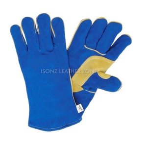 Gants de soudure en cuir, résistants à la chaleur et au feu, mitaines pour barbecue, four, grill, cheminée, TIG, MIG, cuisson, fourneau, poêle, pot - Product Image 5