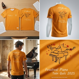 เสื้อเปียโน พิมพ์ลายแบบซับลิเมชั่น ระบายเหงื่อได้ดี คุณภาพสูง เสื้อเปียโนสำหรับงานดนตรี ผู้ผลิตเสื้อยืด - Product Image 5