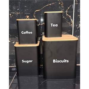 Wholesale Polka Dot Metal <b>Kitchen</b> Canister Set Airtight Tea Sugar Coffee <b>Storage</b> Container Tin Jar with Lid for Home Decor Jars - Product Image 2