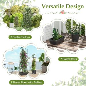 Paquete de 2 Macetas y Jardineras con Soporte para Cosecha de Pepinos y Tomates - Product Image 5