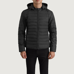 Men's Lightweight Down Jacket with Two Sides for Outdoor Sports Keeping <b>Warm</b> and <b>Waterproof</b> Hiking Down Hooded Jacket - Product Image 3