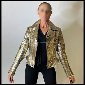 แจ็คเก็ตหนังสไตล์ไบค์เกอร์ บอมเบอร์ ผ้าแคนวาส ลายนูน กันน้ำ กันลม วินเทจ หรูหรา สำหรับผู้ชาย - Product Image 4