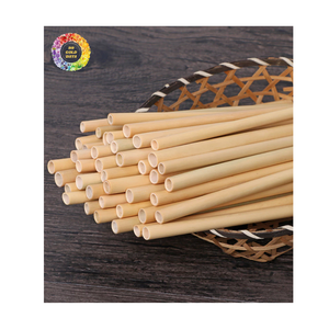 Pailles à boire en bambou, longueur 200 mm, diamètre intérieur 8 mm, pailles à boire en bambou naturel, fabrication OEM, étiquette privée, vente en gros - Product Image 1