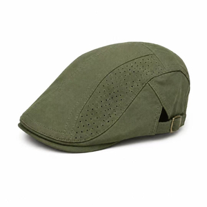Casquette plate en coton et lin respirante pour la conduite, protection solaire, vente en gros d'usine, conception personnalisée, mélange de lin, douce et respirante - Product Image 5