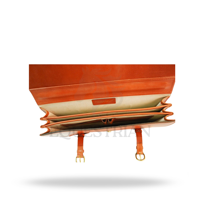 Porte-documents Triple Gusset en Cuir Véritable pour Ordinateur Portable, Idéal pour les Voyages, les Activités de Plein Air et les Affaires, avec Fermeture Éclair