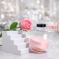 Poudres à lèvres en vrac personnalisées avec miroir, boîte en plastique, emballage cosmétique vide, OEM ODM