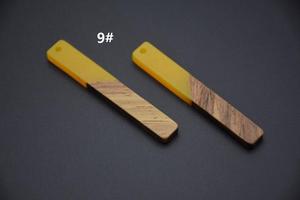 <b>Resin</b> & Wood Drop Earrings Vintage Fashion Women's Jewelry with Customized Shape for Party Occasions - Product Image 4