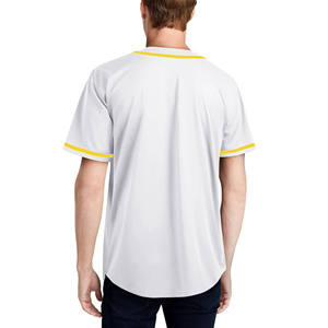 Maillots de baseball OEM pour hommes, chemises boutonnées à manches courtes, uniformes sportifs hipster hip-hop, maillots de baseball personnalisés vierges en gros - Product Image 3