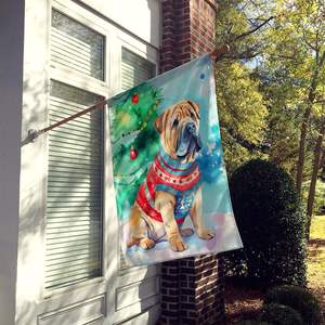Large Multicolor Polyester House Flag for <b>Christmas</b> Shar Pei Porch Sleeve Pole Decorative Yard Banner <b>Artwork</b> Wall Hanging - Product Image 2