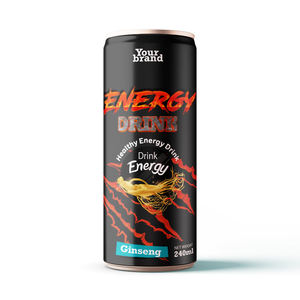 Bebida Energética de Ginseng Natural con Taurina, Vitaminas y Minerales para Mejorar el Rendimiento, Marca Privada, 250 ml, Lata de Aluminio - Product Image 3