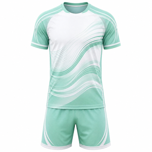 Ensemble de maillot de football personnalisé par sublimation pour homme adulte 2026, dégradé blanc et bleu marine, 100 % polyester respirant - Product Image 1