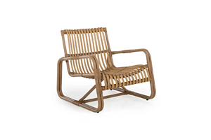 Conjunto de Bistro para Exteriores MIRA-A, Sillas de Mimbre HDPE con Mesa Redonda con Tapa de Teca, Muebles para Balcón - Product Image 4