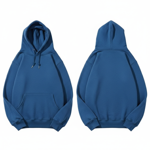 Sweat à capuche unisexe coupe ample en molleton 100% coton avec poche kangourou et cordon de serrage réglable, écologique, pour l'hiver - Product Image 6