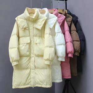 เสื้อแจ็คเก็ตพัฟเฟอร์ตัวยาวสำหรับผู้หญิง เสื้อโค้ทมีฮู้ดบุโพลีเอสเตอร์ เสื้อคลุมกันน้ำสำหรับฤดูหนาว - Product Image 6